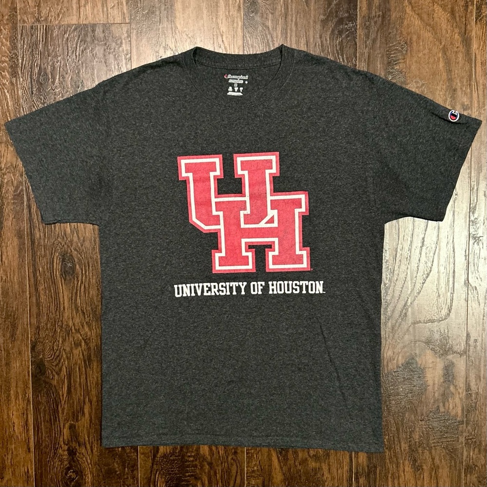 Champion University Of Houston U Of H Tee Shirt Dark Grey